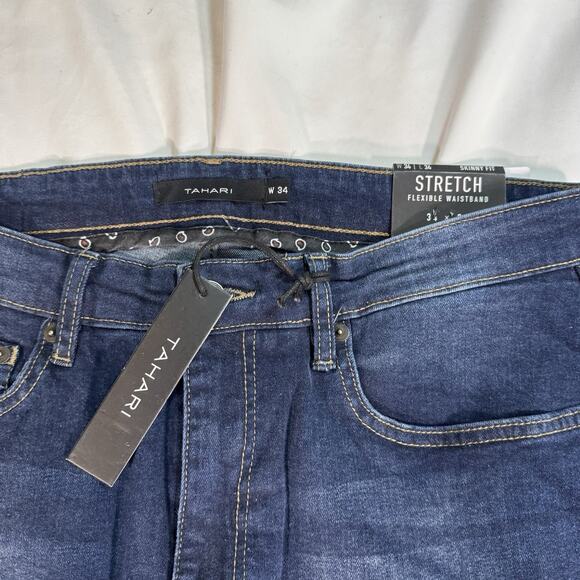 Tahari Men’s NWT Size 34x34 Premium‎ Knit Denim Seriously Soft Skinny - Picture 2 of 9